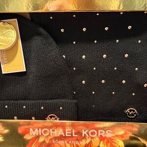 Michael Kors Black Crystal Studded Ankle Boots | Size 10M | Block Heel | Glam St